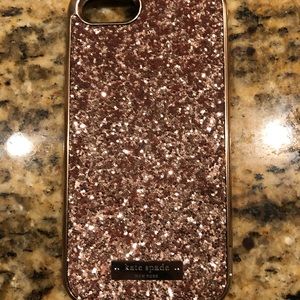 Pink gold Kate spade case for iPhone 7/8